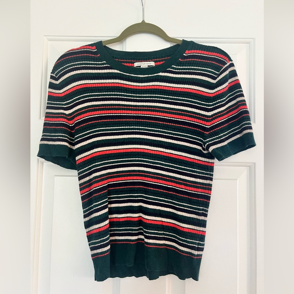 American Eagle Outfitters Multicolor Striped Knit Top